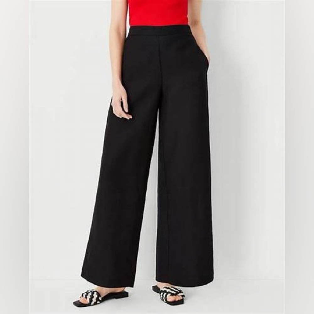 Ann Taylor The Petite Pull On Palazzo Pant in Linen Blend 591947